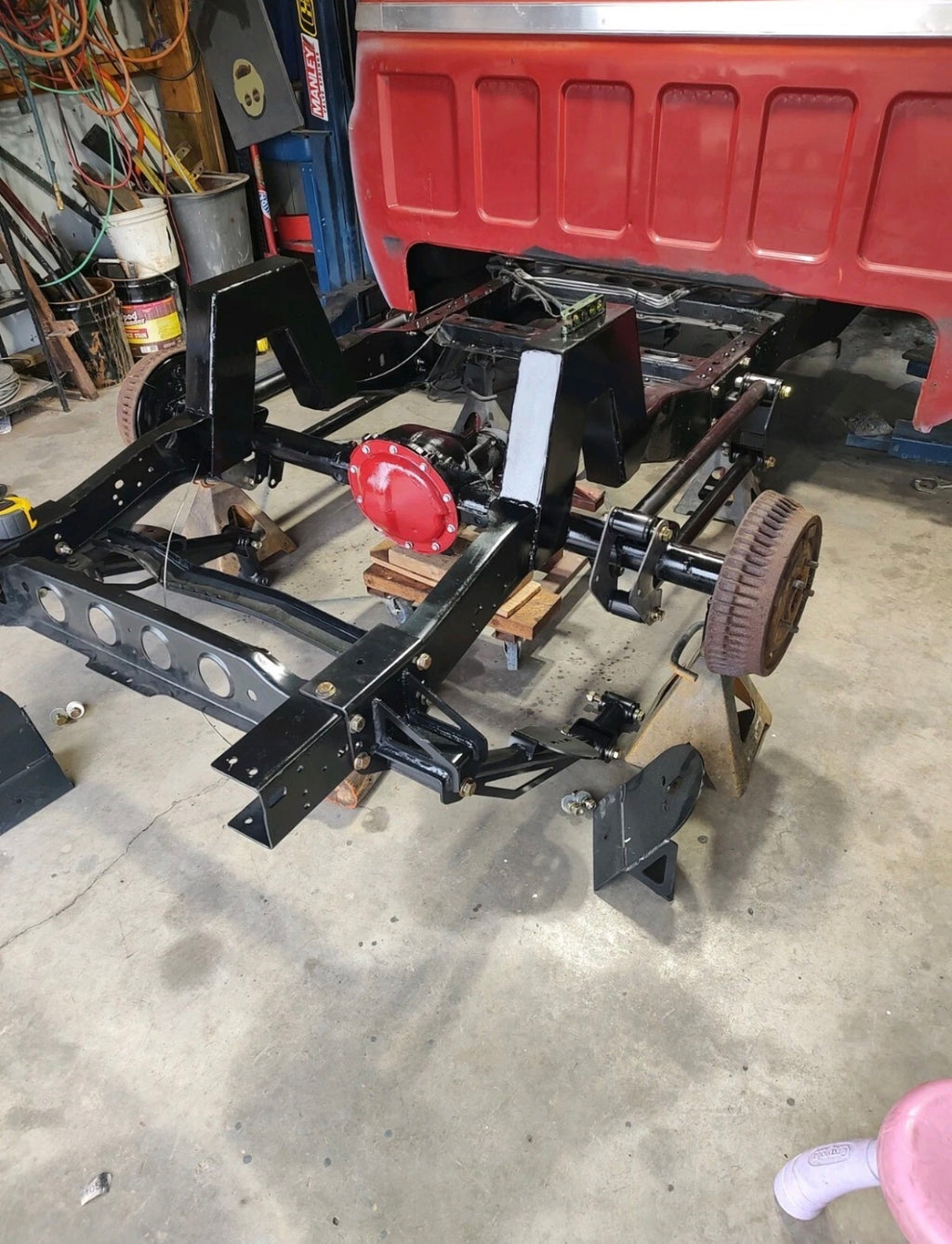 73-87 C10 ONLY WELD ON CANTILEVER 4 LINK W/ WATTS LINK & STEP NOTCH